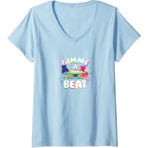 image:imageWomens Trolls  Gimme A Beat VNeck TShirtBaby Blue