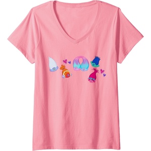 image:imageWomens Trolls  Patch VNeck TShirtPink