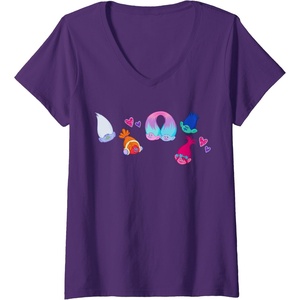 image:imageWomens Trolls  Patch VNeck TShirtPurple