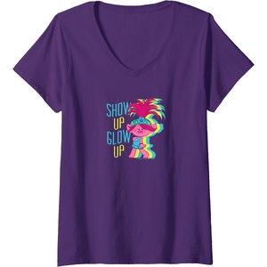 image:imageWomens Trolls  Show Up Glow Up VNeck TShirtPurple