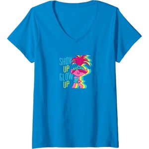 image:imageWomens Trolls  Show Up Glow Up VNeck TShirtSapphire Blue