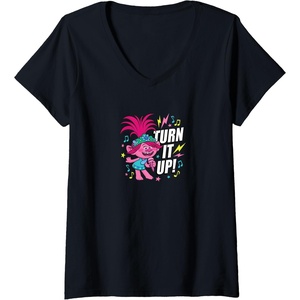 image:imageWomens Trolls  Turn It Up VNeck TShirtBlack