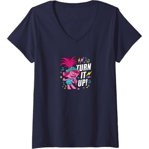 image:imageWomens Trolls  Turn It Up VNeck TShirtNavy Blue
