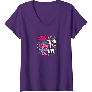 image:imageWomens Trolls  Turn It Up VNeck TShirtPurple