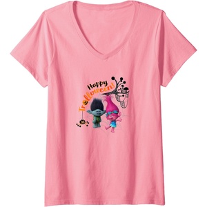 image:imageWomens Trolls Happy Halloween VNeck TShirtPink