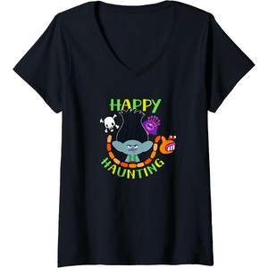 image:imageWomens Trolls Happy Haunting VNeck TShirtBlack