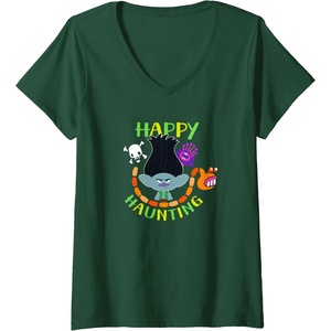 image:imageWomens Trolls Happy Haunting VNeck TShirtDark Green