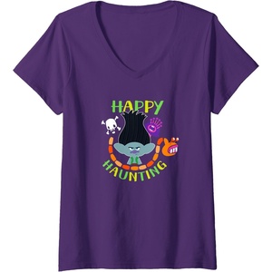 image:imageWomens Trolls Happy Haunting VNeck TShirtPurple