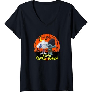 image:imageWomens Trolls Happy Trolloween VNeck TShirtBlack
