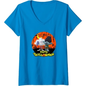 image:imageWomens Trolls Happy Trolloween VNeck TShirtSapphire Blue