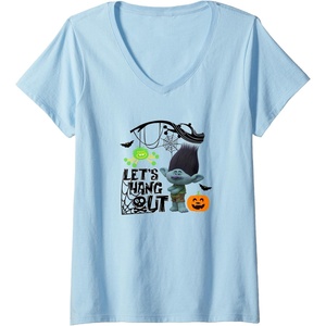 image:imageWomens Trolls Lets Hang Out VNeck TShirtBaby Blue