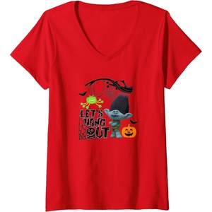 image:imageWomens Trolls Lets Hang Out VNeck TShirtRed
