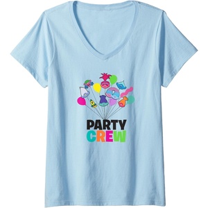 image:imageWomens Trolls Party Crew VNeck TShirtBaby Blue