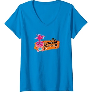 image:imageWomens Trolls Pumpkin Queen VNeck TShirtSapphire Blue