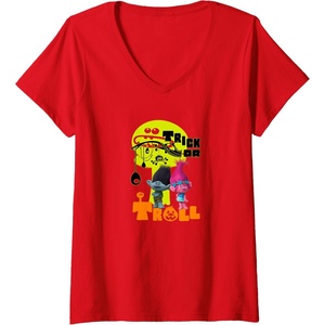 image:imageWomens Trolls Trick or Troll VNeck TShirtRed