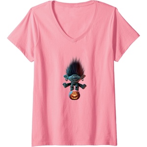image:imageWomens Trolls World Tour  Branch and Pumpkin VNeck TShirtPink