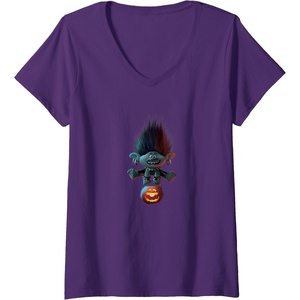 image:imageWomens Trolls World Tour  Branch and Pumpkin VNeck TShirtPurple