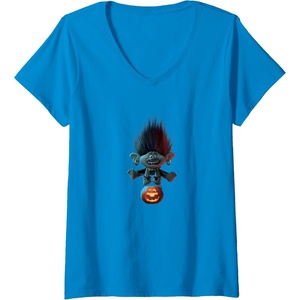 image:imageWomens Trolls World Tour  Branch and Pumpkin VNeck TShirtSapphire Blue