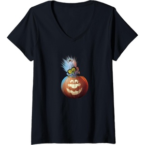 image:imageWomens Trolls World Tour  Diamond in Pumpkin VNeck TShirtBlack