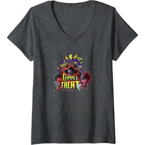 image:imageWomens Trolls World Tour  Gimme A Treat VNeck TShirtDark Heather Grey