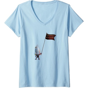 image:imageWomens Trolls World Tour  Guy Diamond Tiny Diamond VNeck TShirtBaby Blue