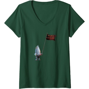 image:imageWomens Trolls World Tour  Guy Diamond Tiny Diamond VNeck TShirtDark Green