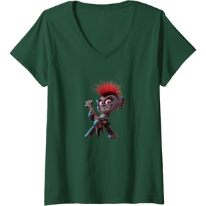 image:imageWomens Trolls World Tour  Queen Barb VNeck TShirtDark Green