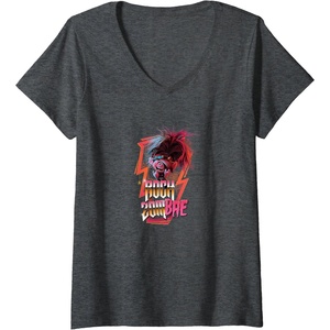image:imageWomens Trolls World Tour  Rock ZomBAE VNeck TShirtDark Heather Grey
