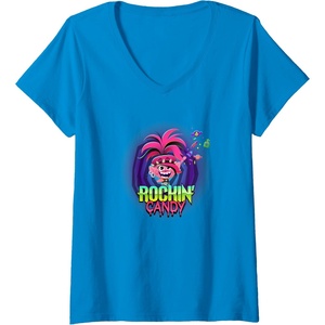 image:imageWomens Trolls World Tour  Rockin Candy VNeck TShirtSapphire Blue