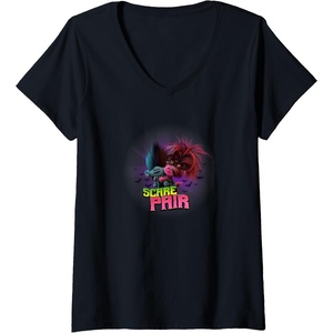 image:imageWomens Trolls World Tour  Scary Pair VNeck TShirtBlack