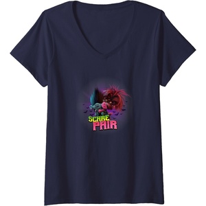 image:imageWomens Trolls World Tour  Scary Pair VNeck TShirtNavy Blue