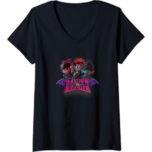 image:imageWomens Trolls World Tour  Troll Or Treat VNeck TShirtBlack