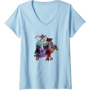 image:imageWomens Trolls World Tour  Trolls World Tour  Troll Or Treat VNeck TShirtBaby Blue