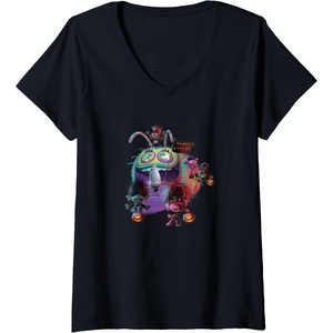 image:imageWomens Trolls World Tour  Trolls World Tour  Troll Or Treat VNeck TShirtBlack
