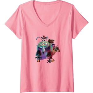 image:imageWomens Trolls World Tour  Trolls World Tour  Troll Or Treat VNeck TShirtPink