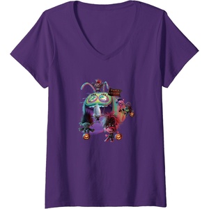 image:imageWomens Trolls World Tour  Trolls World Tour  Troll Or Treat VNeck TShirtPurple