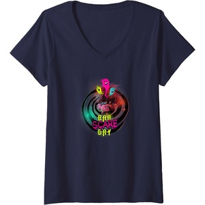 image:imageWomens Trolls World Travel  Schlechter Schreckentag VNeck TShirtNavy Blue