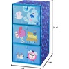 image:imageIdea Nuova DreamWorks Trolls 3 Drawer Soft Storage Unit with Poly Canvas FrameBlues Clues