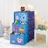 image:imageIdea Nuova DreamWorks Trolls 3 Drawer Soft Storage Unit with Poly Canvas FrameBlues Clues