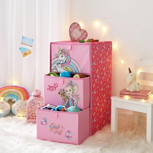 image:imageIdea Nuova DreamWorks Trolls 3 Drawer Soft Storage Unit with Poly Canvas FrameJojo Siwa