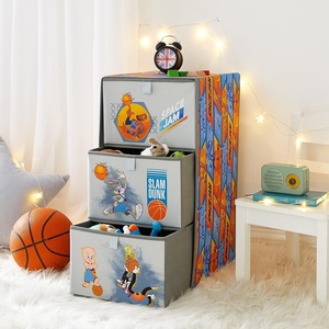 image:imageIdea Nuova DreamWorks Trolls 3 Drawer Soft Storage Unit with Poly Canvas FrameSpace Jam