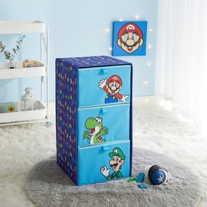 image:imageIdea Nuova DreamWorks Trolls 3 Drawer Soft Storage Unit with Poly Canvas FrameSuper Mario