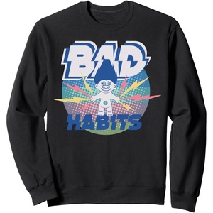 image:imageClassic Trolls Bad Habits Lightening Crewneck Sweatshirt SweatshirtBlack