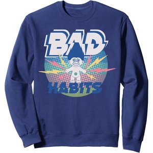 image:imageClassic Trolls Bad Habits Lightening Crewneck Sweatshirt SweatshirtNavy Blue