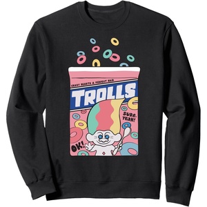 image:imageClassic Trolls Crazy Hearts amp Perfect Hair Sweatshirt SweatshirtBlack