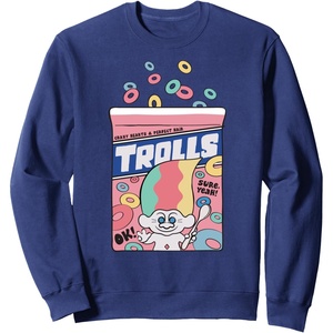 image:imageClassic Trolls Crazy Hearts amp Perfect Hair Sweatshirt SweatshirtNavy Blue