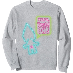 image:imageClassic Trolls Sure Yeah OK Crewneck Sweatshirt SweatshirtHeather Grey
