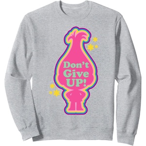 image:imageTrolls Dont Give Up Poppy SweatshirtHeather Grey