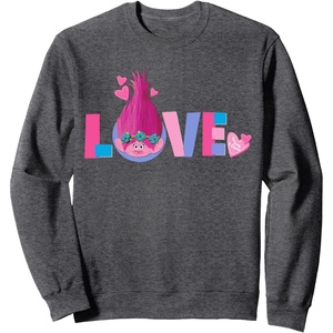 image:imageTrolls Poppy Love Valentine SweatshirtDark Heather Grey