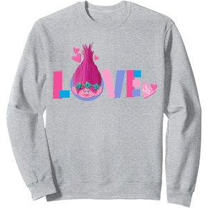 image:imageTrolls Poppy Love Valentine SweatshirtHeather Grey